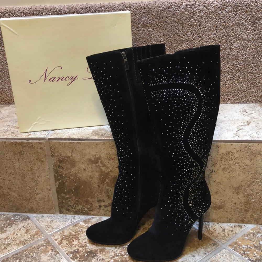 Sexy Vegas Nancy Li Embellished Stiletto Boot
